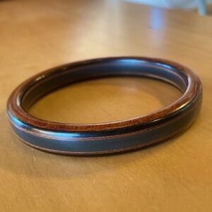 Vintage Layered Bakelite and Wood Bangle